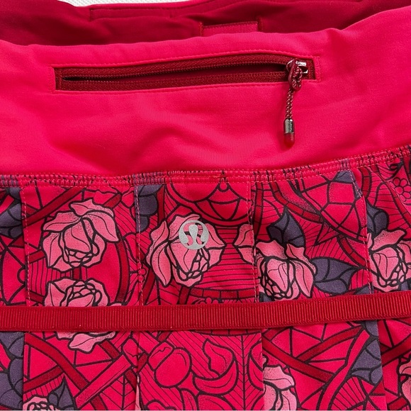 Lululemon Run Pace Setter Skirt Size 8 4-way Stretch (Regular) Multicolored Red - Picture 9 of 16